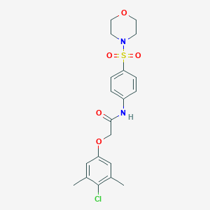2-(4-chloro-3,5-dimethylphenoxy)-N-(4-morpholin-4-ylsulfonylphenyl)acetamide