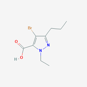 molecular formula C9H13BrN2O2 B3202120 4-Bromo-1-ethyl-3-propyl-1H-pyrazole-5-carboxylic acid CAS No. 1020722-52-4