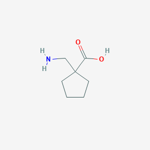 molecular formula C7H13NO2 B3202156 1-(Aminomethyl)cyclopentanecarboxylic acid CAS No. 102074-43-1