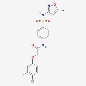 molecular formula C19H18ClN3O5S B320217 2-(4-chloro-3-methylphenoxy)-N-(4-{[(5-methyl-3-isoxazolyl)amino]sulfonyl}phenyl)acetamide 