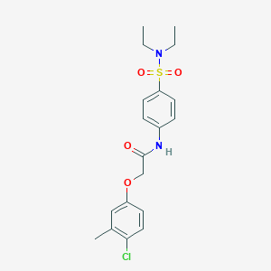 molecular formula C19H23ClN2O4S B320218 2-(4-chloro-3-methylphenoxy)-N-[4-(diethylsulfamoyl)phenyl]acetamide 