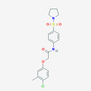 molecular formula C19H21ClN2O4S B320220 2-(4-chloro-3-methylphenoxy)-N-[4-(1-pyrrolidinylsulfonyl)phenyl]acetamide 