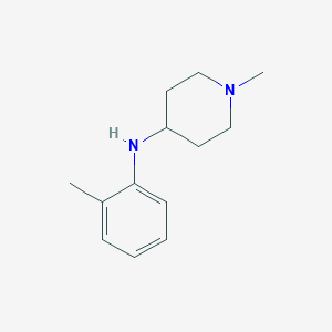 molecular formula C13H20N2 B3202202 1-methyl-N-(2-methylphenyl)piperidin-4-amine CAS No. 1020964-10-6