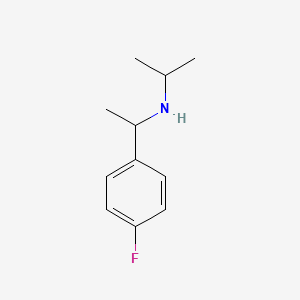 molecular formula C11H16FN B3202235 [1-(4-Fluoro-phenyl)-ethyl]-isopropyl-amine CAS No. 1021091-73-5