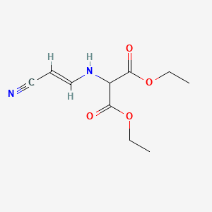 molecular formula C10H14N2O4 B3202268 2-(2-Cyano-vinylamino)-malonic acid diethyl ester CAS No. 1021175-71-2
