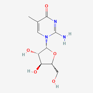 molecular formula C10H15N3O5 B3202278 2-Amino-1-(b-D-arabinofuranosyl)-5-methyl-4(1H)-pyrimidinone CAS No. 10212-31-4