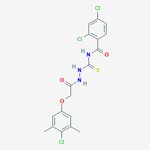 molecular formula C18H16Cl3N3O3S B320229 2,4-dichloro-N-({2-[(4-chloro-3,5-dimethylphenoxy)acetyl]hydrazino}carbothioyl)benzamide 