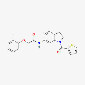 N-(1-(thiophene-2-carbonyl)indolin-6-yl)-2-(o-tolyloxy)acetamide