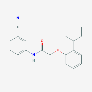molecular formula C19H20N2O2 B320233 2-(2-butan-2-ylphenoxy)-N-(3-cyanophenyl)acetamide CAS No. 4472-62-2