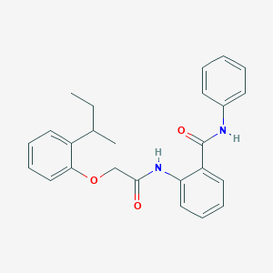 molecular formula C25H26N2O3 B320234 2-{[(2-sec-butylphenoxy)acetyl]amino}-N-phenylbenzamide 