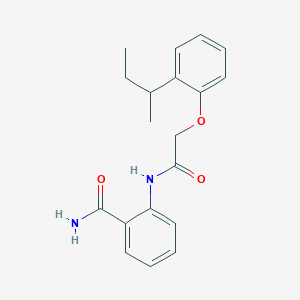 molecular formula C19H22N2O3 B320235 2-{[(2-Sec-butylphenoxy)acetyl]amino}benzamide 