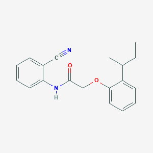 molecular formula C19H20N2O2 B320236 2-(2-sec-butylphenoxy)-N-(2-cyanophenyl)acetamide 