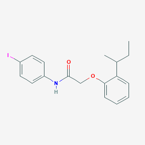 molecular formula C18H20INO2 B320238 2-(2-sec-butylphenoxy)-N-(4-iodophenyl)acetamide 