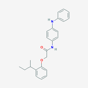molecular formula C24H26N2O2 B320240 N-(4-anilinophenyl)-2-(2-sec-butylphenoxy)acetamide 