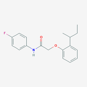 molecular formula C18H20FNO2 B320241 2-(2-sec-butylphenoxy)-N-(4-fluorophenyl)acetamide 