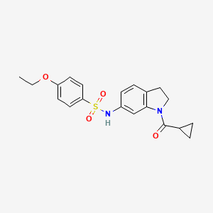 molecular formula C20H22N2O4S B3202416 N-(1-(cyclopropanecarbonyl)indolin-6-yl)-4-ethoxybenzenesulfonamide CAS No. 1021209-09-5