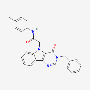 molecular formula C26H22N4O2 B3202426 2-(3-benzyl-4-oxo-3H-pyrimido[5,4-b]indol-5(4H)-yl)-N-(p-tolyl)acetamide CAS No. 1021209-12-0