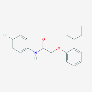 molecular formula C18H20ClNO2 B320243 2-(2-sec-butylphenoxy)-N-(4-chlorophenyl)acetamide 