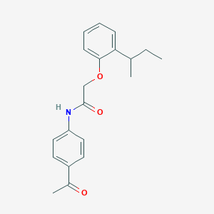 molecular formula C20H23NO3 B320246 N-(4-acetylphenyl)-2-(2-sec-butylphenoxy)acetamide 