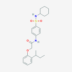 molecular formula C24H32N2O4S B320247 2-(2-sec-butylphenoxy)-N-{4-[(cyclohexylamino)sulfonyl]phenyl}acetamide 