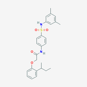 molecular formula C26H30N2O4S B320250 2-(2-sec-butylphenoxy)-N-{4-[(3,5-dimethylanilino)sulfonyl]phenyl}acetamide 