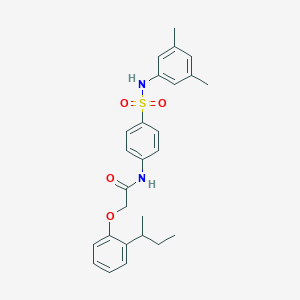 2-(2-sec-butylphenoxy)-N-{4-[(3,5-dimethylanilino)sulfonyl]phenyl}acetamide