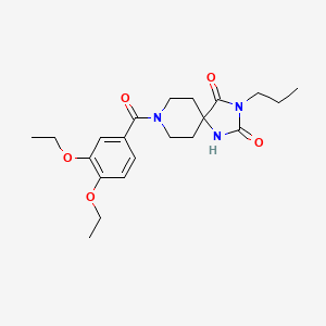 molecular formula C21H29N3O5 B3202531 8-(3,4-Diethoxybenzoyl)-3-propyl-1,3,8-triazaspiro[4.5]decane-2,4-dione CAS No. 1021210-48-9