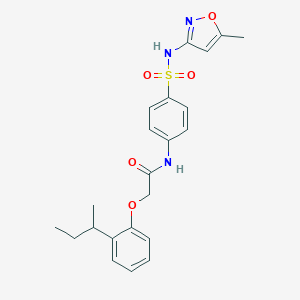 molecular formula C22H25N3O5S B320254 2-(2-sec-butylphenoxy)-N-(4-{[(5-methyl-3-isoxazolyl)amino]sulfonyl}phenyl)acetamide 