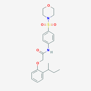 molecular formula C22H28N2O5S B320255 2-(2-sec-butylphenoxy)-N-[4-(4-morpholinylsulfonyl)phenyl]acetamide 