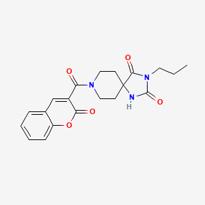 molecular formula C20H21N3O5 B3202560 8-(2-oxo-2H-chromene-3-carbonyl)-3-propyl-1,3,8-triazaspiro[4.5]decane-2,4-dione CAS No. 1021210-69-4