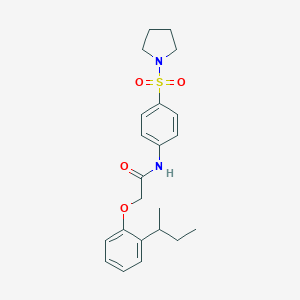 molecular formula C22H28N2O4S B320257 2-(2-sec-butylphenoxy)-N-[4-(1-pyrrolidinylsulfonyl)phenyl]acetamide 