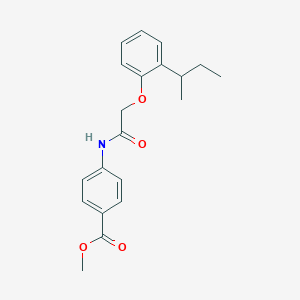 molecular formula C20H23NO4 B320258 Methyl 4-{[(2-sec-butylphenoxy)acetyl]amino}benzoate 