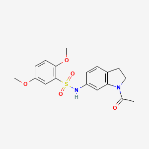 molecular formula C18H20N2O5S B3202589 N-(1-acetylindolin-6-yl)-2,5-dimethoxybenzenesulfonamide CAS No. 1021210-92-3