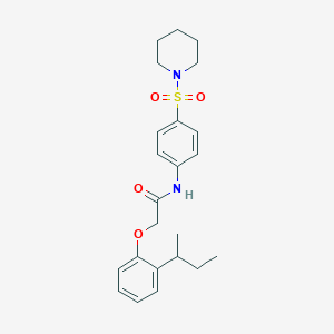 molecular formula C23H30N2O4S B320259 2-(2-sec-butylphenoxy)-N-[4-(1-piperidinylsulfonyl)phenyl]acetamide 
