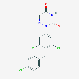 molecular formula C16H10Cl3N3O2 B032026 2-(3,5-Dichloro-4-(4-chlorobenzyl)phenyl)-1,2,4-triazine-3,5(2H,4H)-dione CAS No. 133648-80-3
