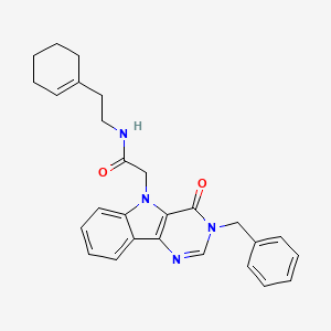 2-(3-benzyl-4-oxo-3H-pyrimido[5,4-b]indol-5(4H)-yl)-N-(2-(cyclohex-1-en-1-yl)ethyl)acetamide