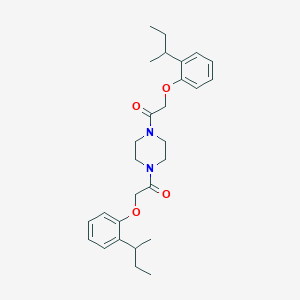 molecular formula C28H38N2O4 B320265 1,4-Bis[(2-sec-butylphenoxy)acetyl]piperazine 