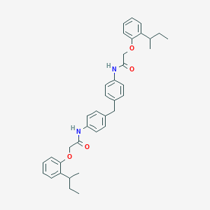 molecular formula C37H42N2O4 B320266 2-(2-sec-butylphenoxy)-N-[4-(4-{[(2-sec-butylphenoxy)acetyl]amino}benzyl)phenyl]acetamide 