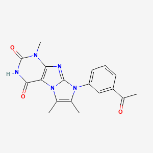 molecular formula C18H17N5O3 B3202665 8-(3-acetylphenyl)-1,6,7-trimethyl-1H-imidazo[2,1-f]purine-2,4(3H,8H)-dione CAS No. 1021212-83-8