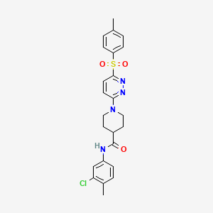 N-(3-chloro-4-methylphenyl)-1-(6-tosylpyridazin-3-yl)piperidine-4-carboxamide