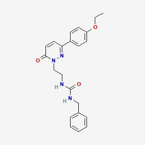 molecular formula C22H24N4O3 B3202723 1-benzyl-3-(2-(3-(4-ethoxyphenyl)-6-oxopyridazin-1(6H)-yl)ethyl)urea CAS No. 1021214-32-3