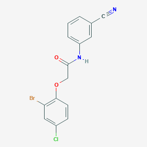 2-(2-bromo-4-chlorophenoxy)-N-(3-cyanophenyl)acetamide