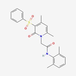 2-[3-(benzenesulfonyl)-4,6-dimethyl-2-oxo-1,2-dihydropyridin-1-yl]-N-(2,6-dimethylphenyl)acetamide