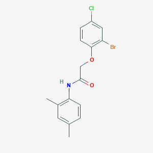 molecular formula C16H15BrClNO2 B320278 2-(2-bromo-4-chlorophenoxy)-N-(2,4-dimethylphenyl)acetamide 
