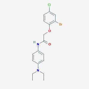 2-(2-bromo-4-chlorophenoxy)-N-[4-(diethylamino)phenyl]acetamide