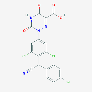 B032028 2-(3,5-Dichloro-4-((RS)-(4-chlorophenyl)cyanomethyl)phenyl)-3,5-dioxo-2,3,4,5-tetrahydro-1,2,4-triazine-6-carboxylic acid CAS No. 862243-46-7