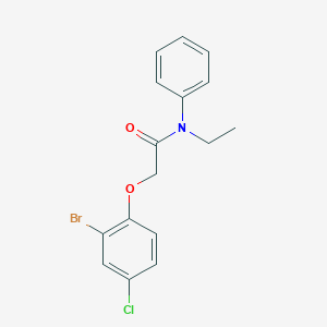 molecular formula C16H15BrClNO2 B320281 2-(2-bromo-4-chlorophenoxy)-N-ethyl-N-phenylacetamide 