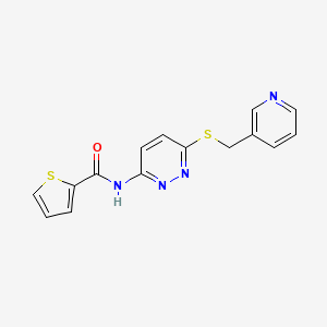 N-(6-((pyridin-3-ylmethyl)thio)pyridazin-3-yl)thiophene-2-carboxamide