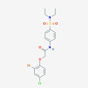 molecular formula C18H20BrClN2O4S B320284 2-(2-bromo-4-chlorophenoxy)-N-[4-(diethylsulfamoyl)phenyl]acetamide 
