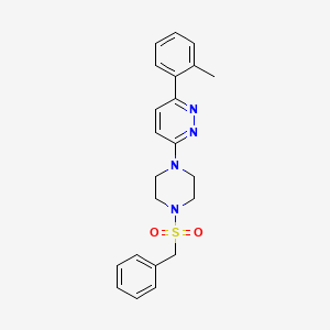 molecular formula C22H24N4O2S B3202848 3-(4-(Benzylsulfonyl)piperazin-1-yl)-6-(o-tolyl)pyridazine CAS No. 1021219-08-8